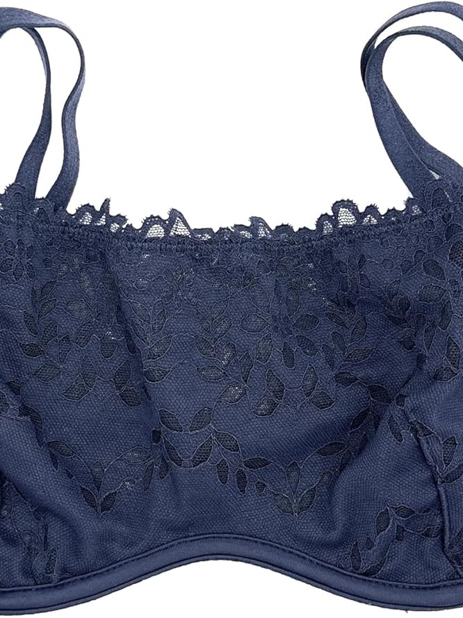 Pink Victoria's Secret Navy Lace Bralette